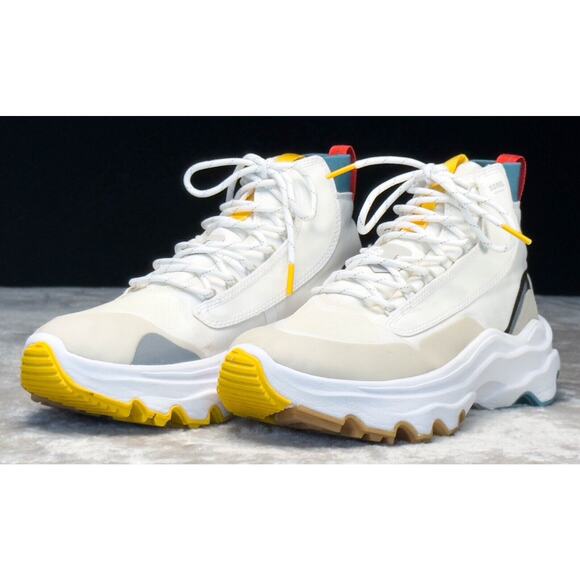 Sorel Kinetic Breakthru Venture Mid Waterproof White Moonstone Sneaker Womens 10 - Picture 12 of 16